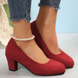 Laure™ – Zapatos de punta ancha con tacón estable para una comodidad sin dolor