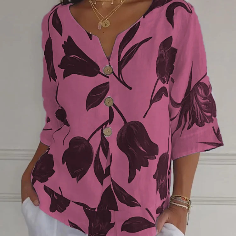Delphine - Elegante blusa floral