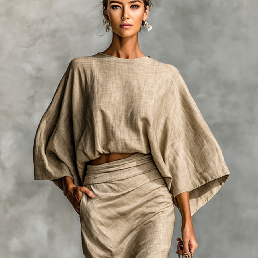 Norfa - Conjunto de Algodón y Lino para Mujer