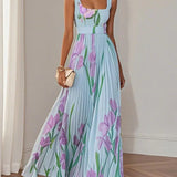Nina - Vestido largo plisado floral para Mujer