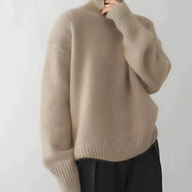 Sophia - Jersey de cachemira de cuello alto