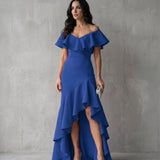 Isabel · Vestido elegante de Mujer con volantes y escote en V