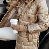 Nolwen - Elegante abrigo de invierno con capucha y acolchado