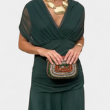 Magda™ | Vestido largo de flores con escote en V