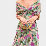 Magda™ | Vestido largo de flores con escote en V
