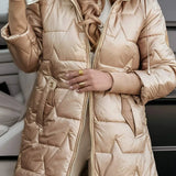 Nolwen - Elegante abrigo de invierno con capucha y acolchado
