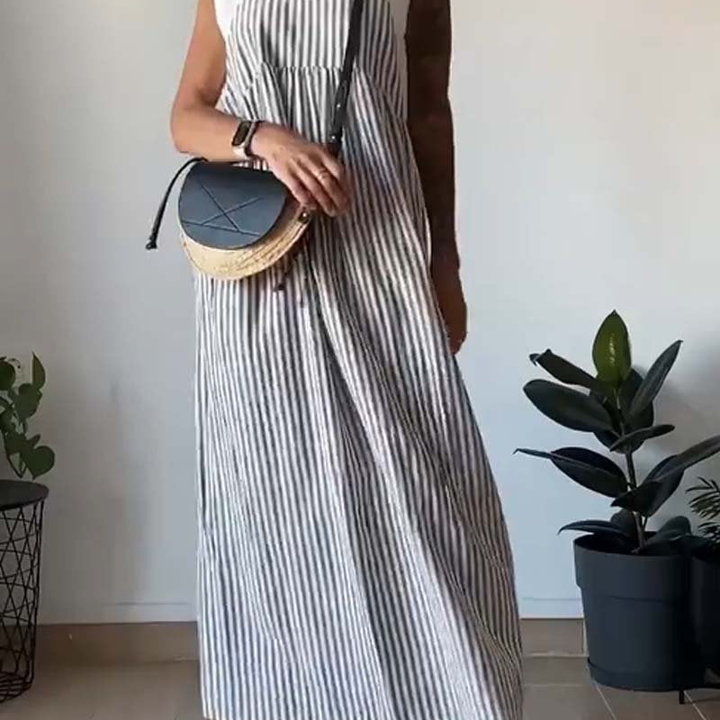 Lydia™ - Vestido casual de rayas con tirantes