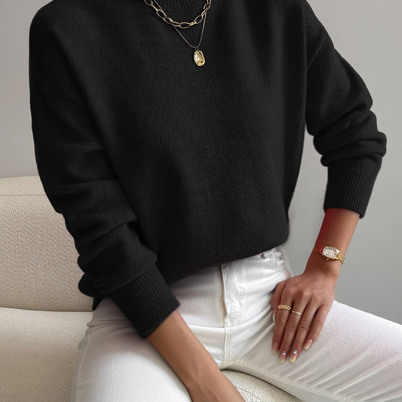 Maria | Suéter de cuello alto elegante y cómodo