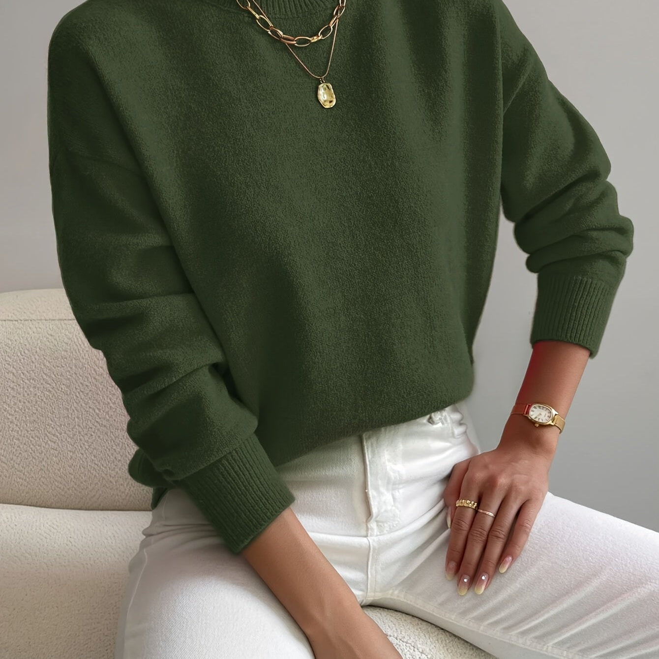 Maria | Suéter de cuello alto elegante y cómodo