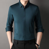 Mitchel | Camisa elástica antiarrugas para hombre