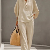 Mariel | Conjunto completo con mangas de murciélago y pantalones amplios para Mujer