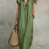 Camélia | Vestido Largo Bohemio de Lino y Algodón para Mujer