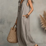 Camélia | Vestido Largo Bohemio de Lino y Algodón para Mujer