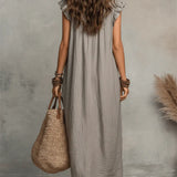 Camélia | Vestido Largo Bohemio de Lino y Algodón para Mujer