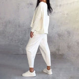 Léa | Conjunto de dos piezas con top de manga larga y pantalón holgado