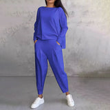 Léa | Conjunto de dos piezas con top de manga larga y pantalón holgado