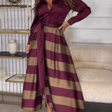 Yvonne | Vestido de Mujer largo de rayas
