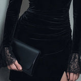 Noctura™ | Vestido corto elegante chic con escote cuadrado